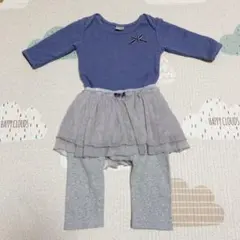 プティマイン スカート付きスパッツとロンパースセット