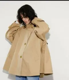 ADAM ET ROPE' FEMME フレアミドルトレンチコート