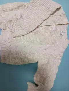 組曲 ケーブル編み ニットカーディガン アイボリー 2　Mサイズ　羽織り