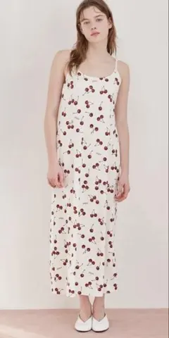 gelato piqueチェリー柄カップインキャミワンピース