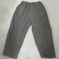 【サマンサモスモス】チェック柄ワイドテーパードパンツ