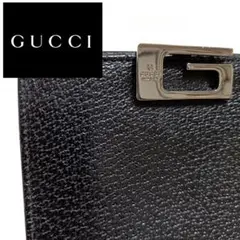 GUCCI グッチ 折り財布 Gクリップ ブラック 小銭入れ