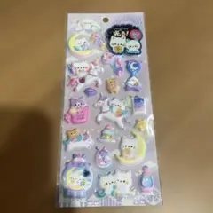 くらいところで光る　もっちもちシール　クーリア　night meau ねこ