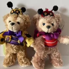 ダッフィー シェリーメイ ぬいぐるみバッジ　ハロウィン　てんとう虫