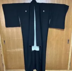 喪服 着物 冬 下がり藤 ぽっちゃり体型160センチ着用 絹 未使用長襦袢 2枚