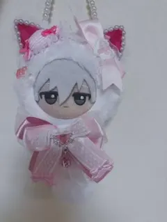 ぬい服 ちびぐるみ10cm 可愛いレースリボンお姫様キャンディ猫 着せ替え服