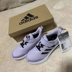 新品　adidas ラベンダー スニーカー ベルクロ　20㎝