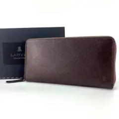 ◆大人の逸品◆ 新品　ランバン　長財布　ブラウン　メンズ ラウンドジップ l8