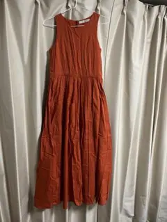 美品　MARIHA ワンピース　ノースリーブロングワンピース オレンジレッド