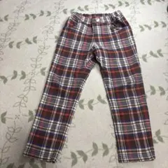 チェック柄 長ズボン110