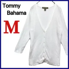 【Tommy Bahama】薄手 ニット 7分袖 カーディガン 無地 カジュアル