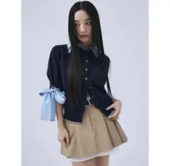 エイミーイストワール ニットドッキングシャツ