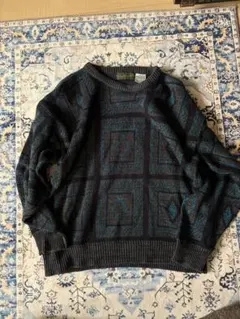 CLUB 1440 ブルーグリーン長袖ニットセーター 古着 USED トレーナー