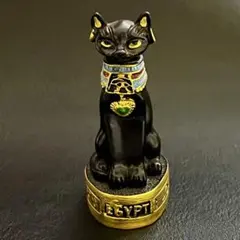 KM068-a バステト神 像 エジプト 猫神 黒ネコ 置き物 インテリア 新品