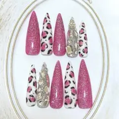 ✧現品✧ ネイルチップ ギャル ヒョウ柄 ⑥