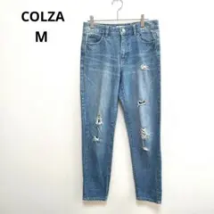 COLZA コルザ ダメージ デニム パンツ ライトブルー テパード Mのサムネイル