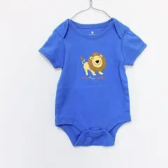 babyGAP 半袖ロンパース トップス オールインワン ライオン ブルー 70