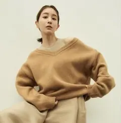 MINAMI TANAKA×CLANE コラボVネックニットトップス