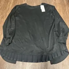 Riche glamour バックプリーツ 長袖チュニック ブラックのサムネイル