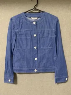 ANAYI ノーカラーブルージャケット　36サイズのサムネイル