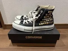 CONVERSE スタッズ付きハイカットスニーカー　ブラック　24.5cm