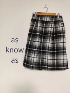 チェック柄ひざ丈スカート