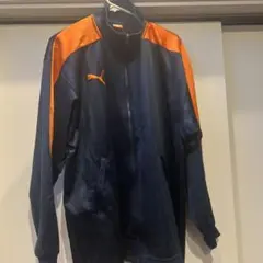 PUMA ジップアップジャケット ネイビー×オレンジ S-M