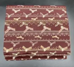 高級　正絹　洒落帯　名古屋帯　アンティーク　横段　幾何学模様　青海波　343