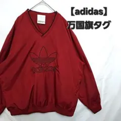 【美品】adidas　アディダス　トレフォイル刺繍ロゴ　万国旗タグ　90s
