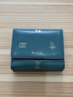 Paul Smith イラスト入り二つ折り財布 ミックスドゥードゥル グリーン