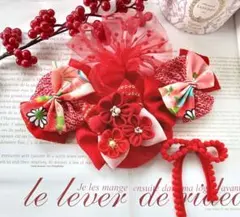 【49】七五三　100日祝い　お食い初めハーフ成人式　七五三ヘッドドレス　753