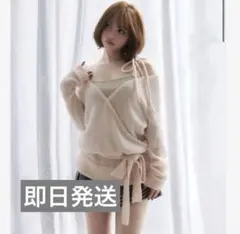 andmary Sheer loose knit topsピンク ANDMARY】Sheer loose knit tops