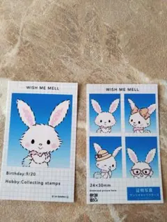 WISH ME MELL 証明写真風ステッカー サンリオ