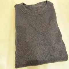 k*u様 無印　ネイビー グレー クルーネック セーター