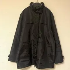 モレルベリス 無地 ジャケット スタンドカラー L 黒 ナイロン アウトドアのサムネイル