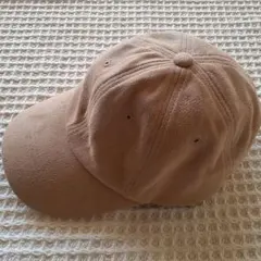 ベージュ スエード調 キャップ フリーサイズ