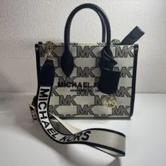 MICHAEL KORS 2WAYバッグ グリーン MKチャーム付き 保存袋付き - メルカリ
