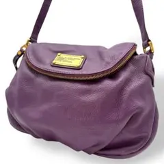 マークバイマークジェイコブス ショルダーバッグ 斜め掛け レザー パープル ロゴ