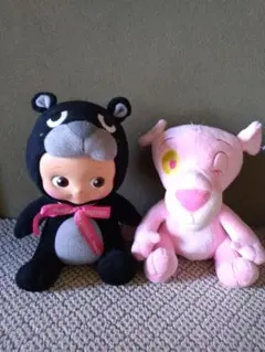 おすわりBIG ぬいぐるみ ピンクパンサー/キューピー×ピンクパンサー