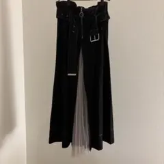 ブラックデニムロングスカート