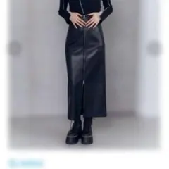 MURUA マルチウェイナローフェイクレザースカート