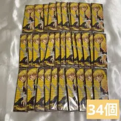 鬼滅の刃　原作缶バッジ　絵札缶バッジ　我妻善逸　34個セット
