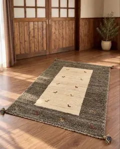 キャシュクリギャッベ ペルシャ絨毯 トライバルラグ なめらか高品質 キャシュクリギャッベ ペルシャ絨毯 なめらか高品質 約98×63cm - メルカリ