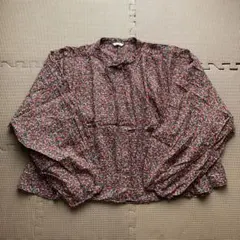 ニコアンド niko and 小花柄 プレミアムローンワイドブラウス F