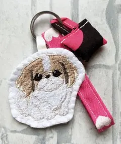 ペキニーズ ハンドメイド タッセル付きキーホルダー 犬グッズ - メルカリ