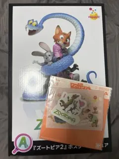 ズートピア2 A賞　ポスターフィギュア　ステッカー&シールセット