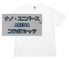 ナノユニバース x ARENA コラボ ロゴTシャツ L ホワイト ☆美品☆