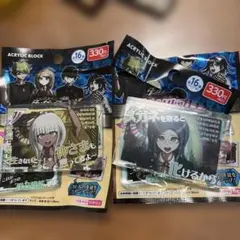 ダンガンロンパ　アクリルブロック　夜長アンジー　白銀つむぎ