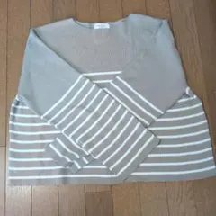 OPAQUE.CLIP ベージュ ストライプ 長袖