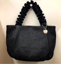 黒フリル ハンドバッグのサムネイル